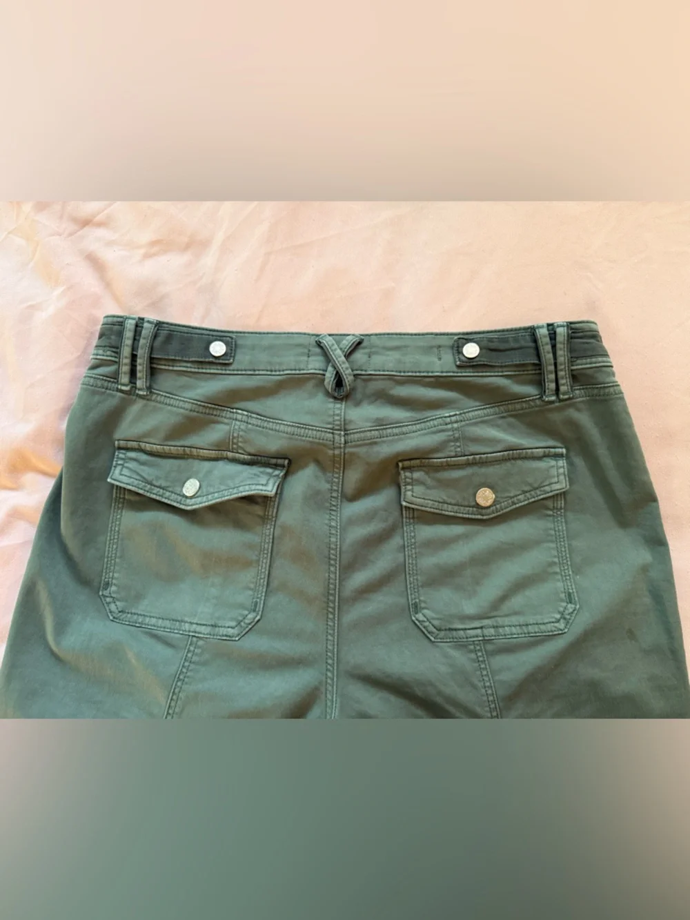 White House Black Market Olive Mid-Rise Straight Crop Pants Size 10 - Picture 7 of 10